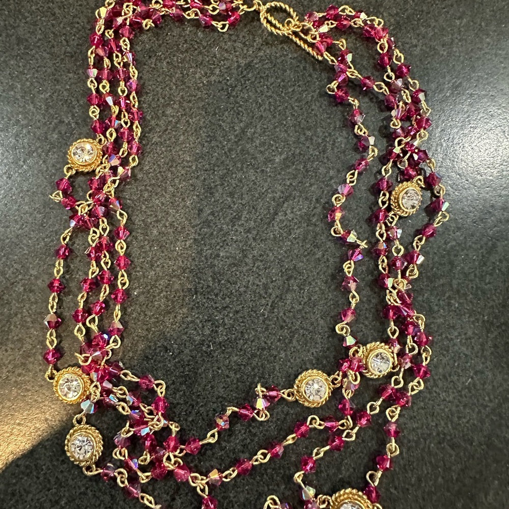 NWT VSA - Magdalena - Bicone Fuschia (Beads Only)