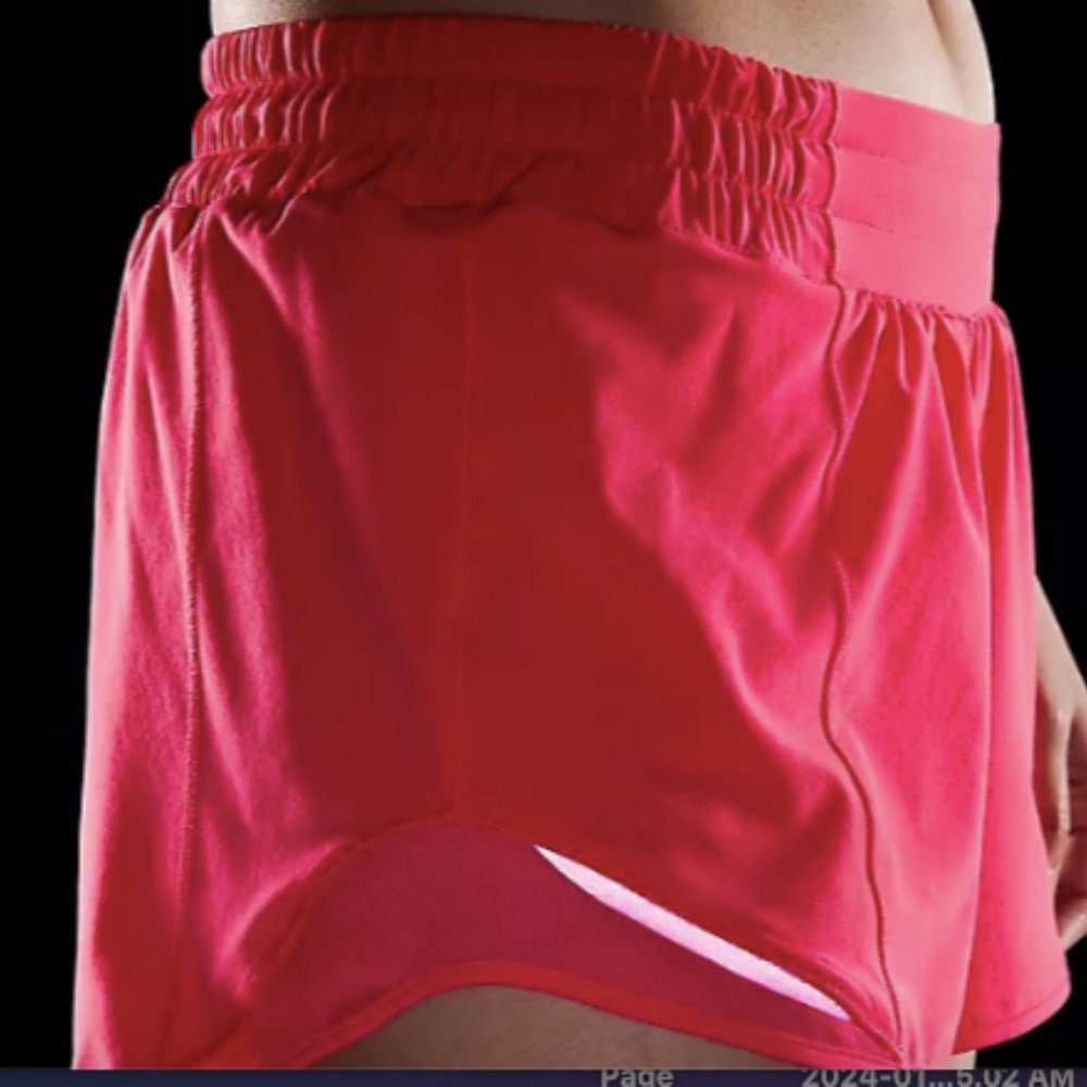 (2322/23/24/25/26) NWT Hotty Hot Low-Rise Lined Short 4" - LIPGLOSS size 6-14