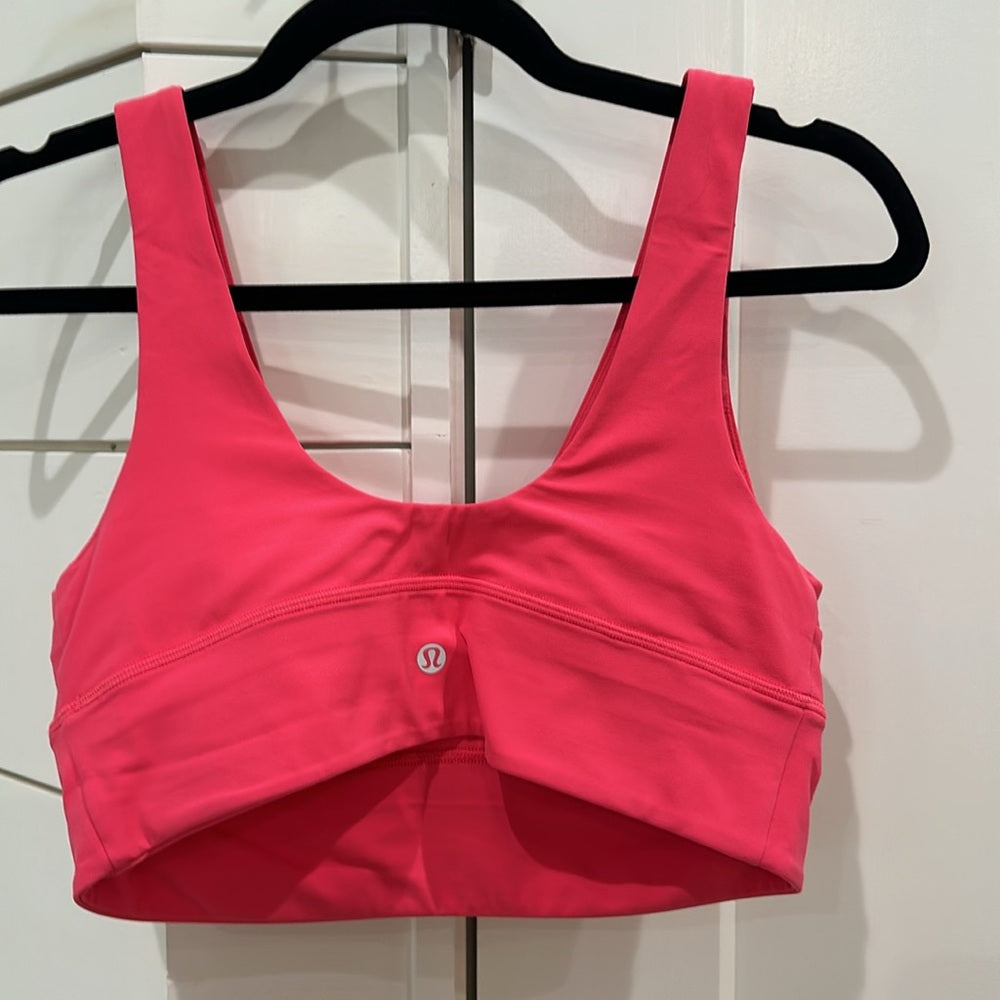 (0002) Lululemon NWT Align V-Neck Bra *Light Support, C/D Cup Sz 10 in Lip Gloss