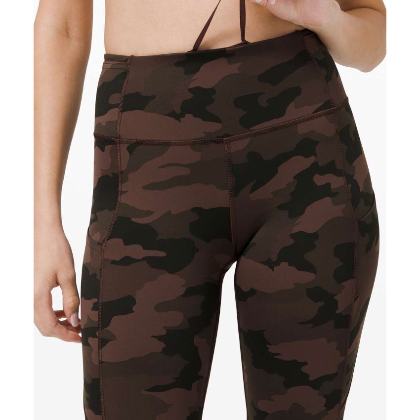 6714 LULULEMON Fast and Free Short 10" Incognito Camo Multi Grey Sz 6