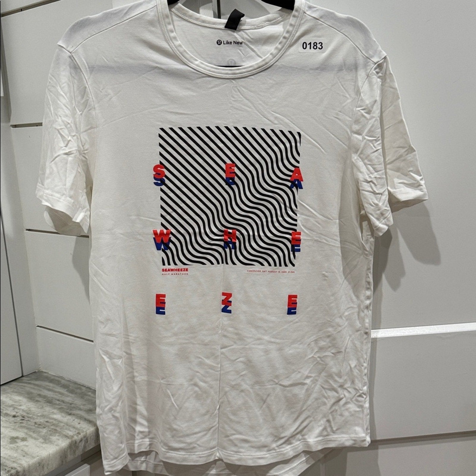 183 Lululemon Love Crew III *SeaWheeze White in M *COLLECTIBLE *RARE