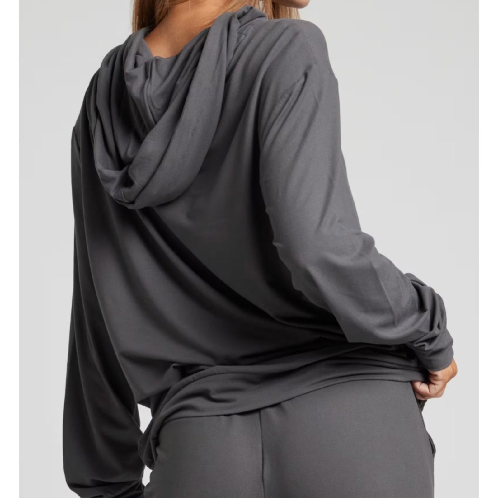 316 NEW COMFRT All Day Jersey Hoodie in Steel Grey Sz Small Unisex