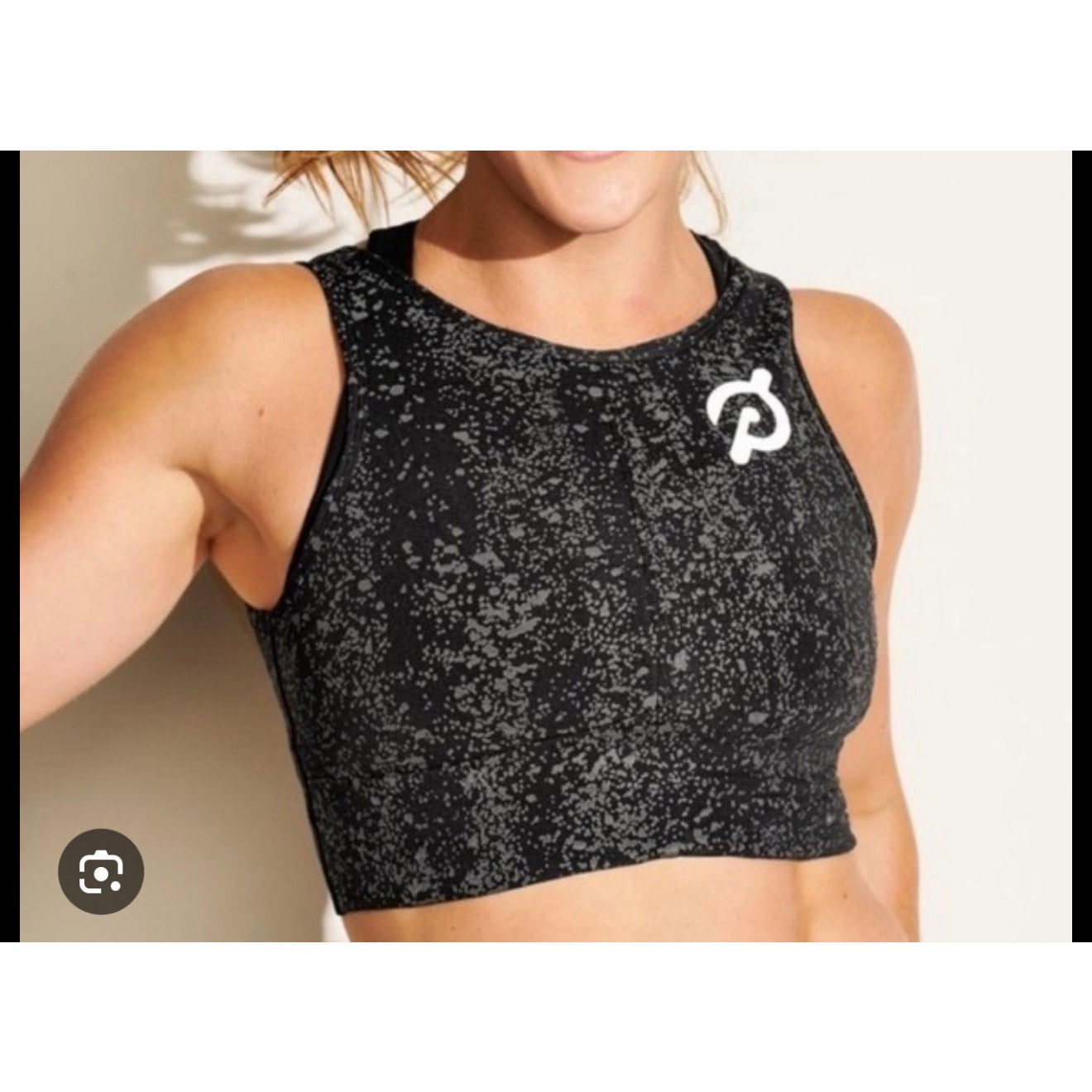 6740 - Lululemon x Peloton Energetic Edge Cropped Tank Black Sz 12