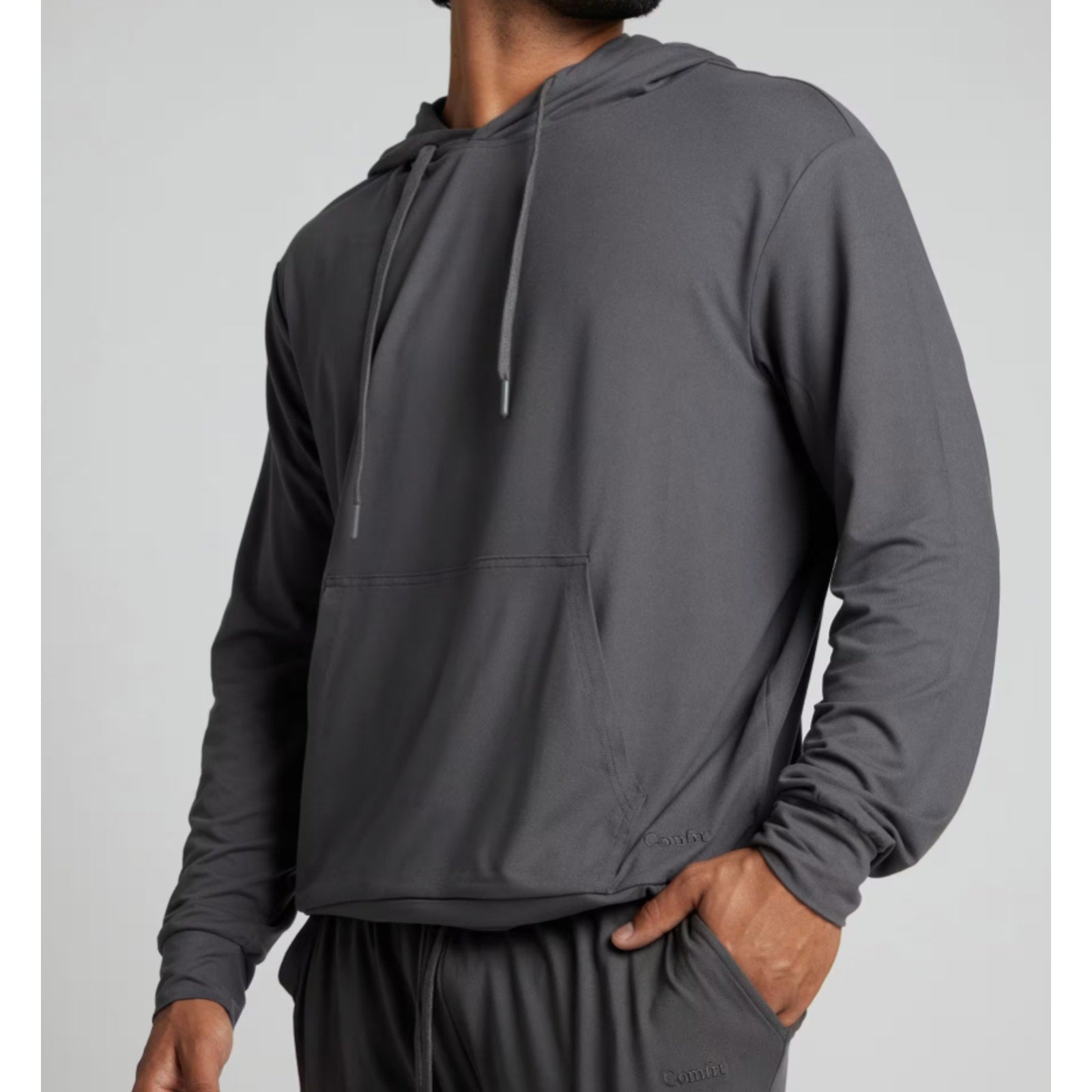 316 NEW COMFRT All Day Jersey Hoodie in Steel Grey Sz Small Unisex