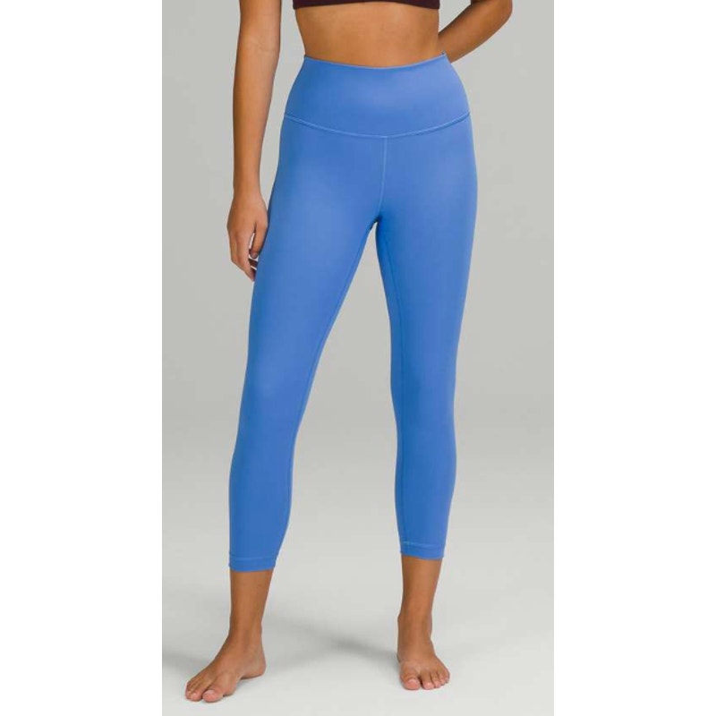 6543 LULULEMON Wunder Under High-Rise Crop 23" Blue Nile Sz 6