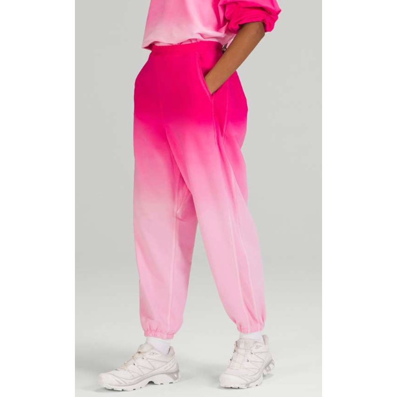 6838 Lululemon LA Super-High-Rise Jogger Sonic Pink Ombre Wash sz 8 *LOVED