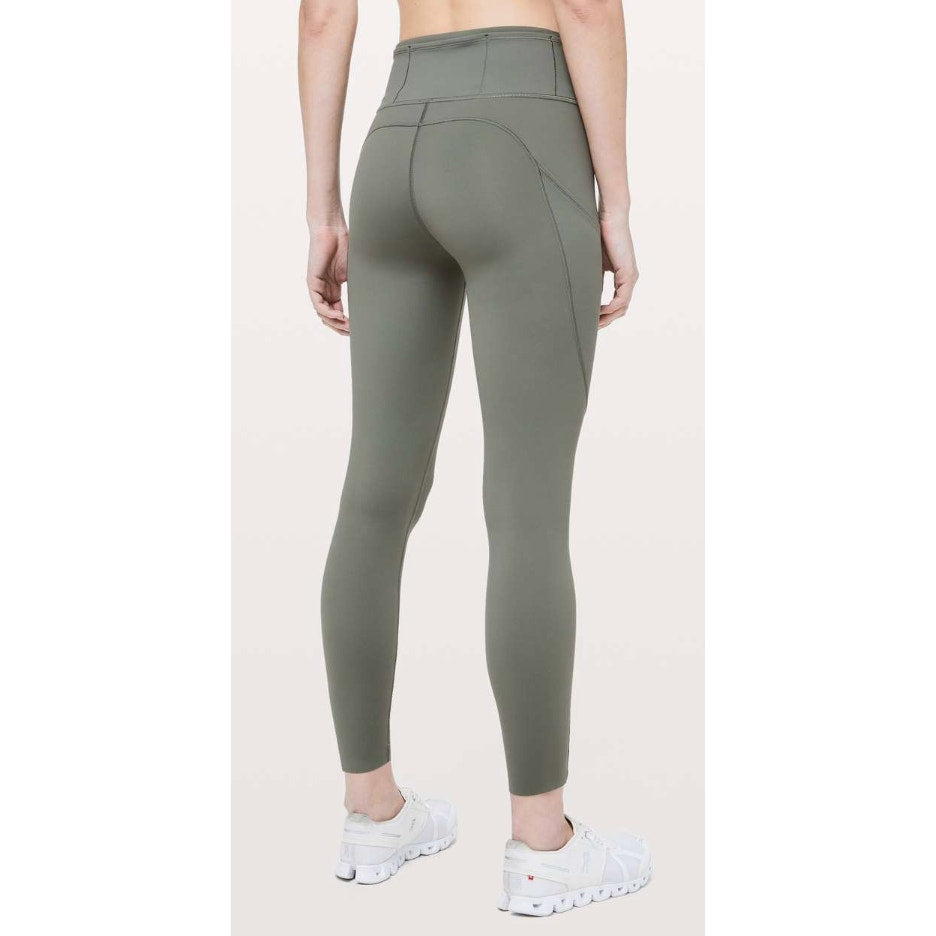 6824 LULULEMON Fast & Free 7/8 Tight II *Non-Reflective Nulux 25" Grey Sge Sz 12