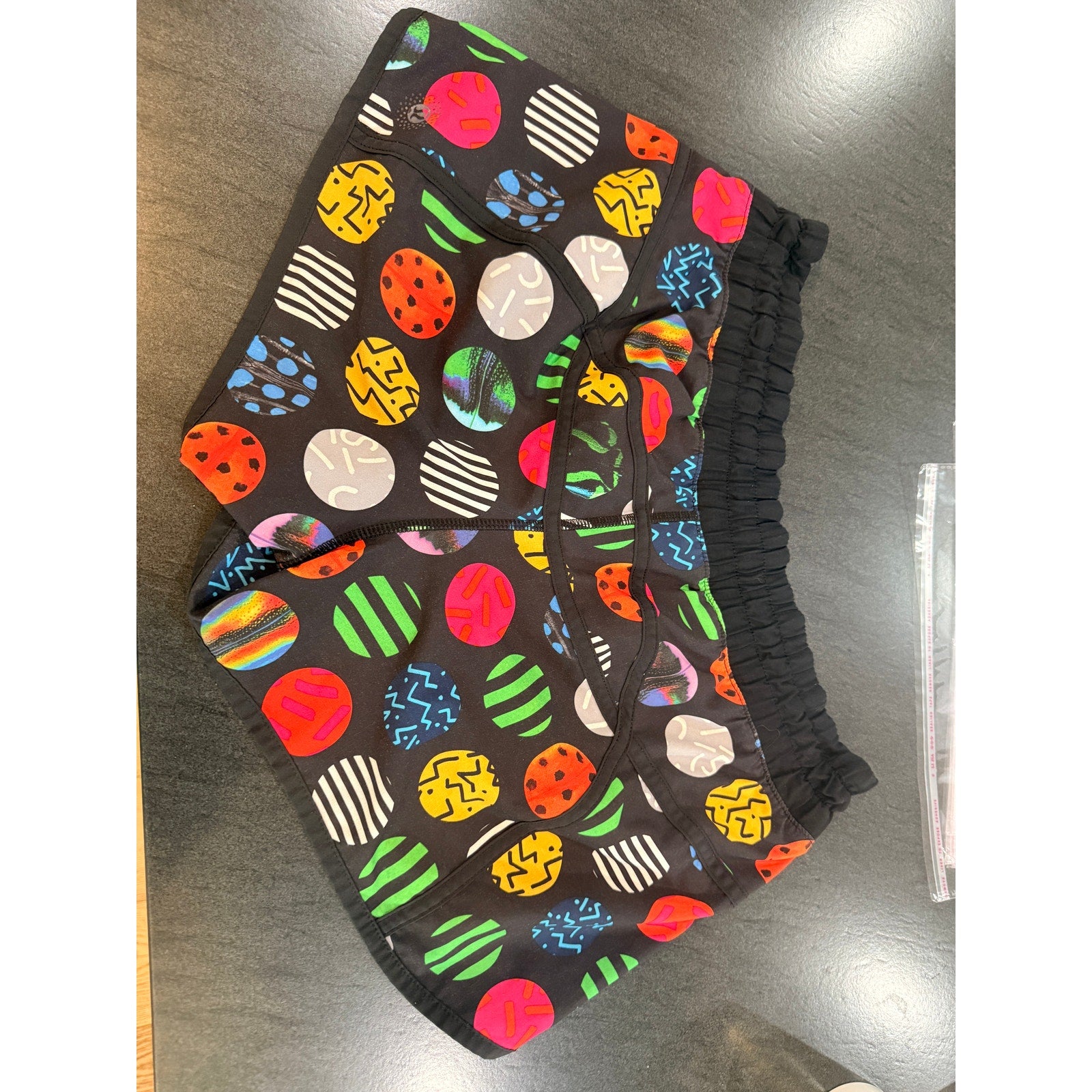 90 - LULULEMON Tracker Short III 2015 Seawheeze - PKAB / Black Sz 6 *RARE