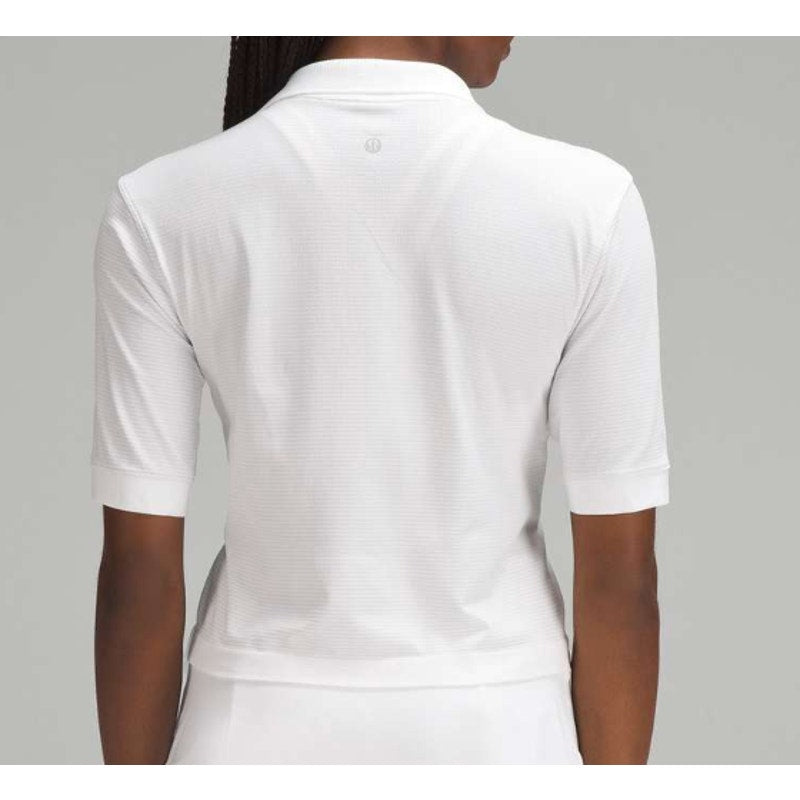 6505 NWT Swiftly Tech Relaxed-Fit Polo Shirt in White Sz 2