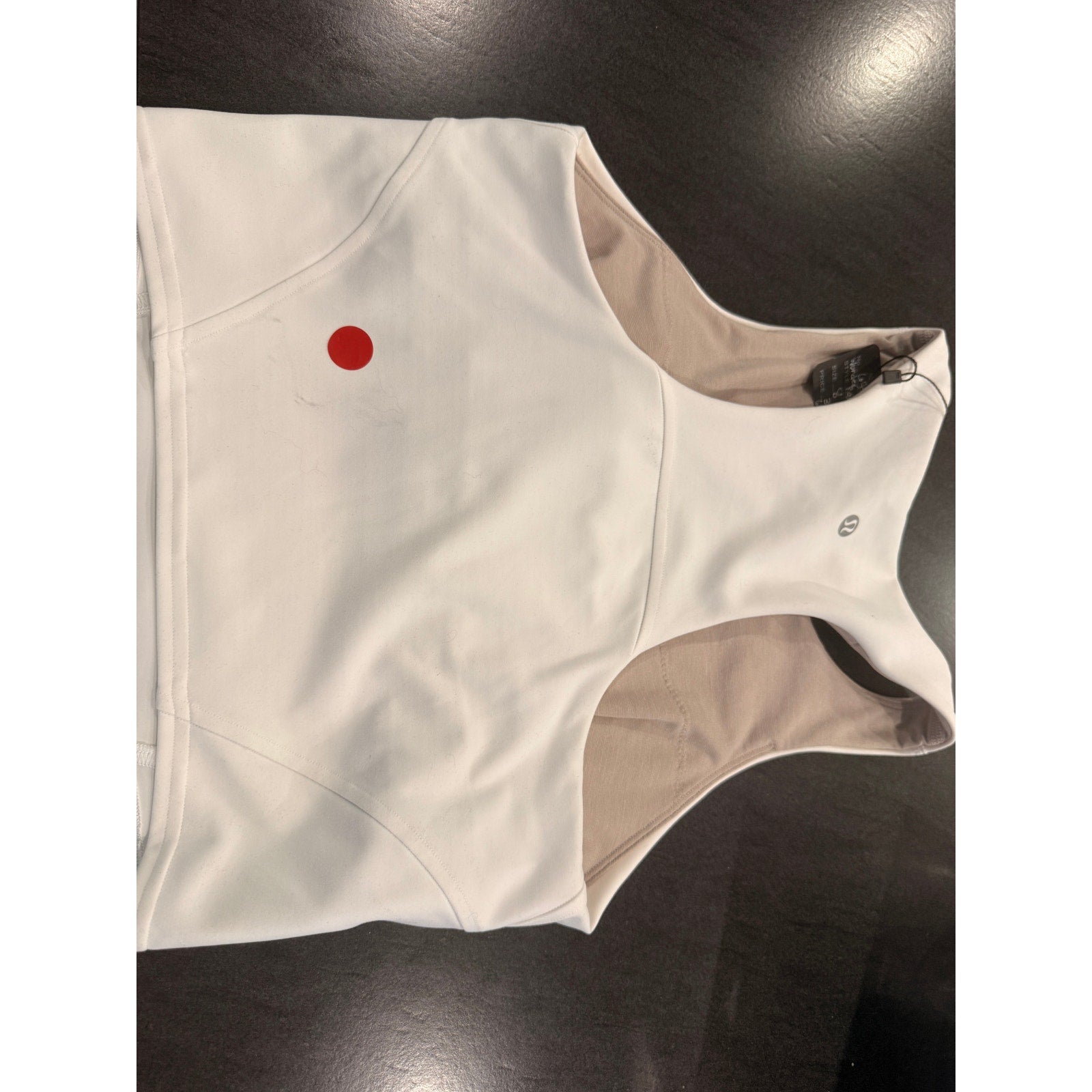 6430 - Lululemon Wunder Train Racerback Tank Top White in Sz 8 *FLAW