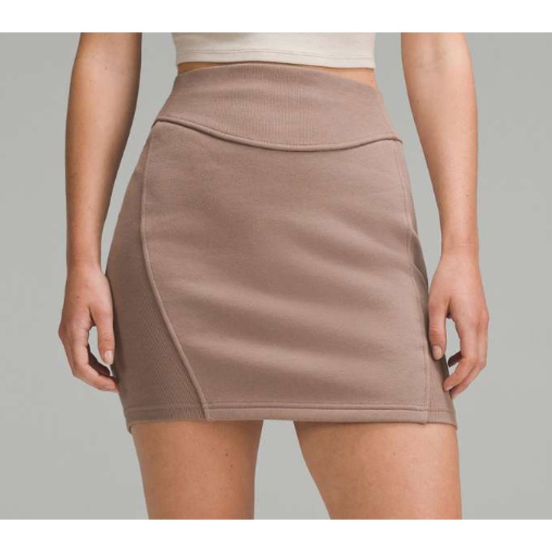 6879 LLL NWT SCUBA HR Mini Skirt in Taupetastic Sz XL