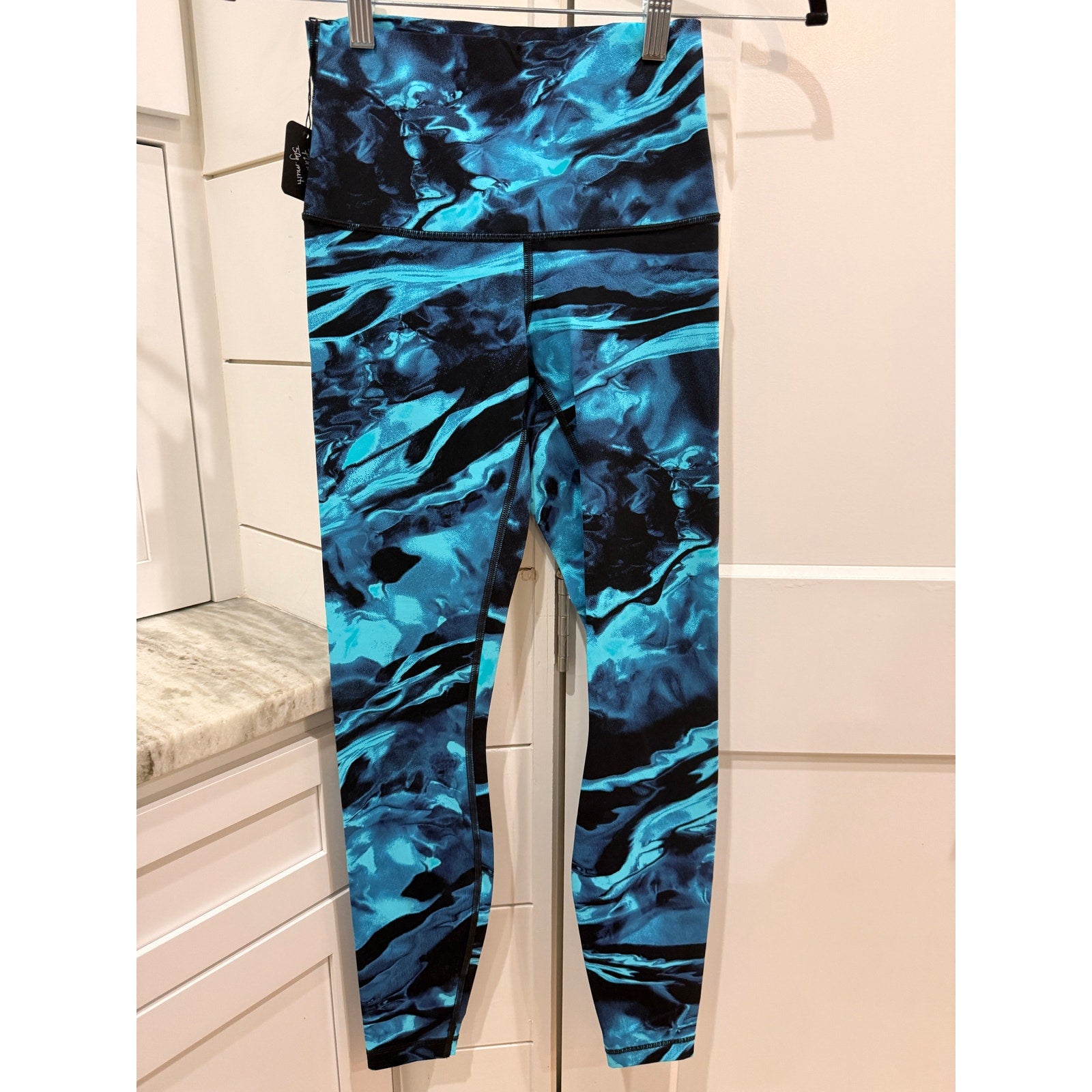6644 LULULEMON Wunder Under Pant HR-Eng Print Nulux-Flux 50g Multi Black Sz 6