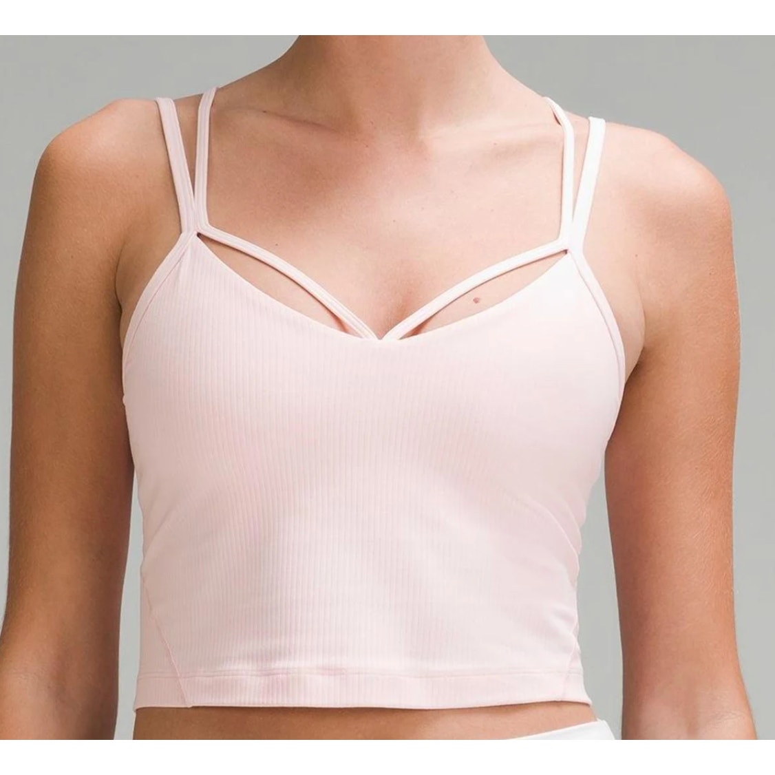 58 -  Lululemon Align Strappy Ribbed Tank Top in Strawberry Milkshake in Sz 6