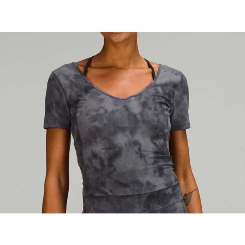 6589 NWT Align T-Shirt Diamond Dye Pitch in Grey Graphite Grey in Sz 8