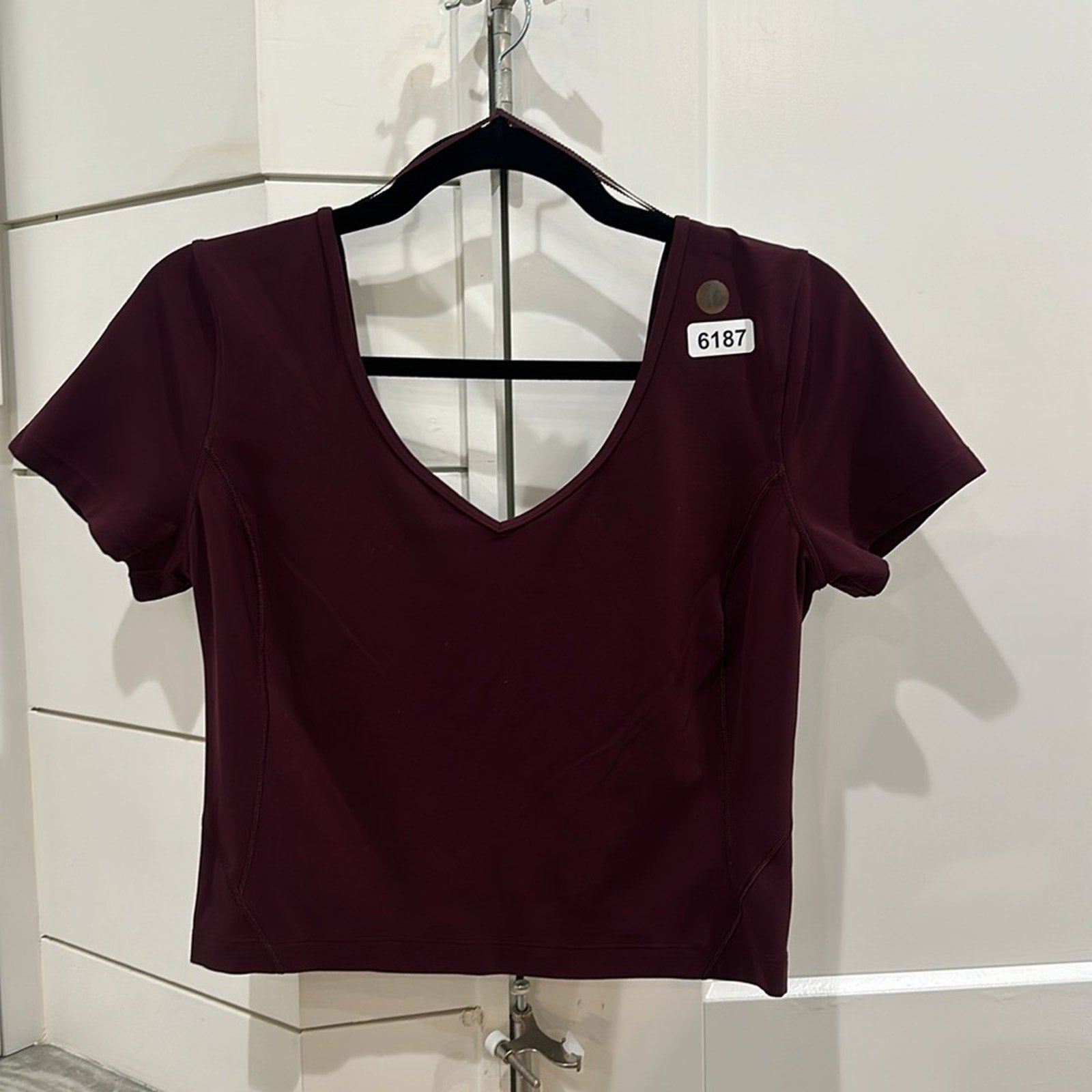 (6187) 🍋  LULULEMON ALIGN TEE P2P=18" Sz 10/12 *EUC in CASISS