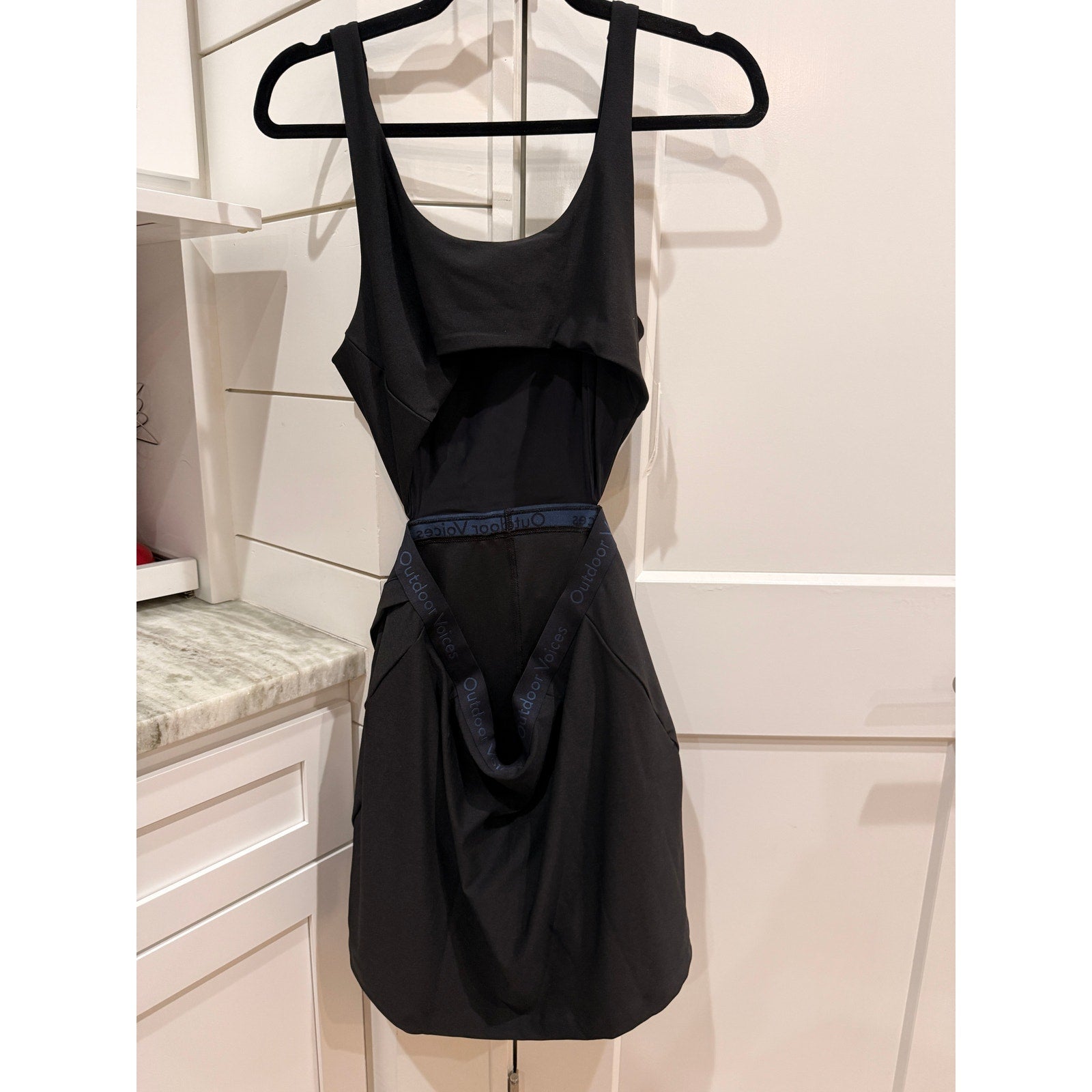 0070 NWT Outdoor Voices Court Dress Black Mini in SZ Large