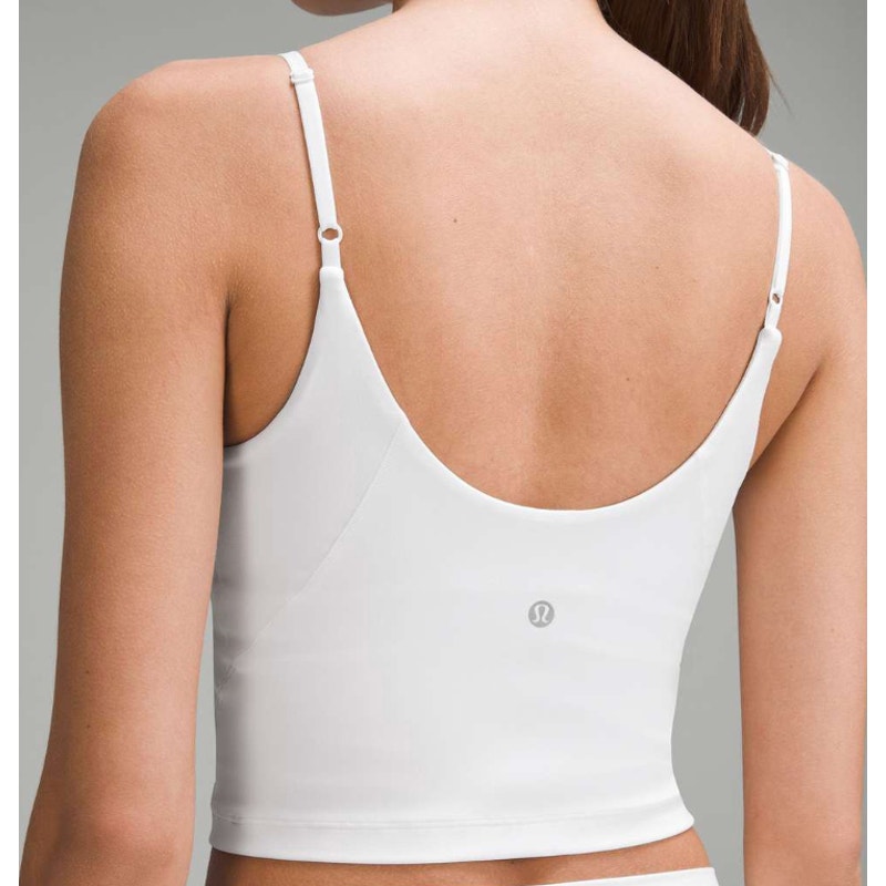 64 NWT LULULEMON Align Cropped Cami Tank Top White Sz 0