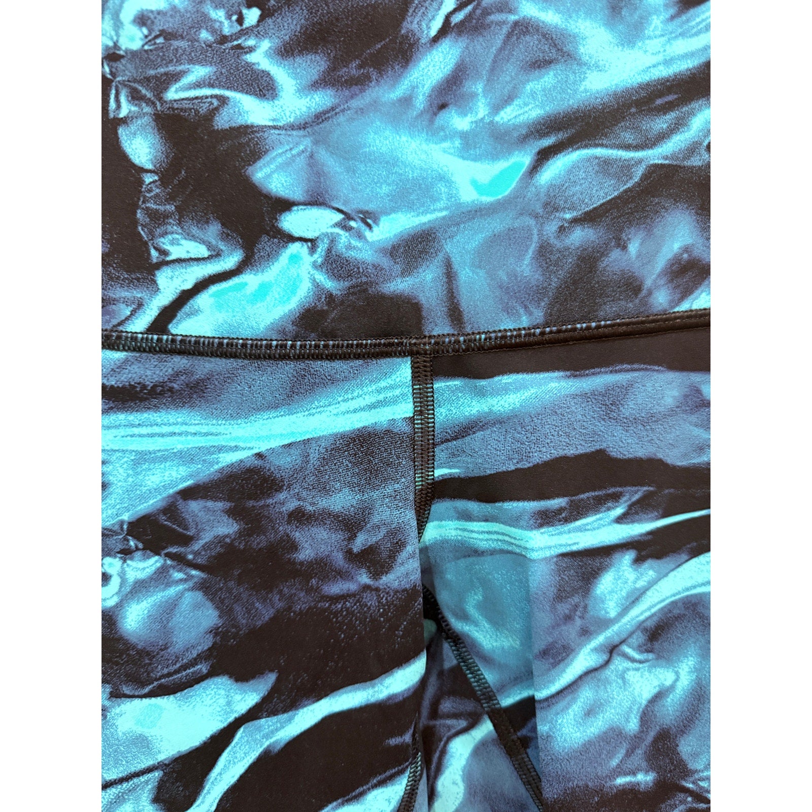 6644 LULULEMON Wunder Under Pant HR-Eng Print Nulux-Flux 50g Multi Black Sz 6