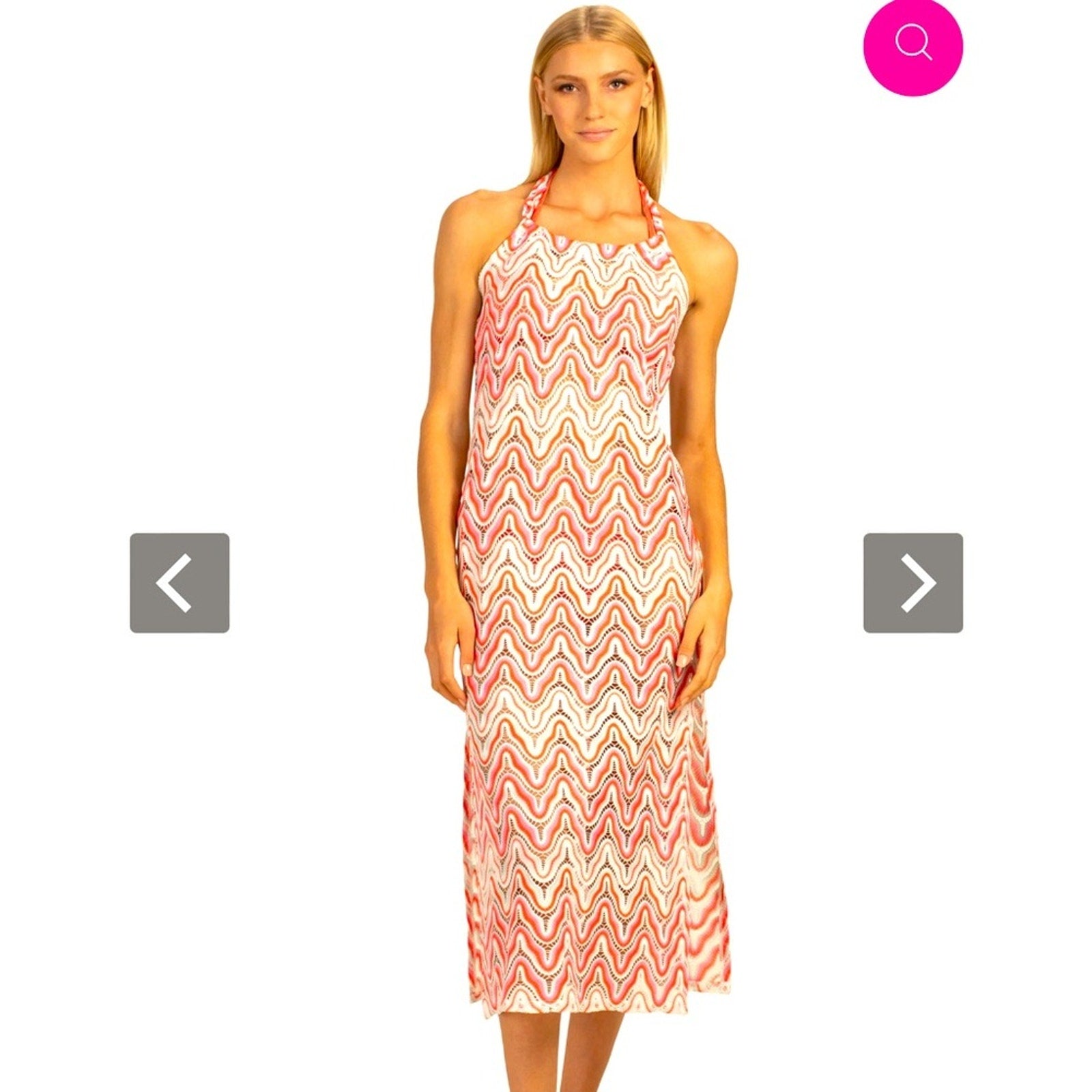 NWT Trina Turk Women's Serafina Crochet Halter Maxi Dress SZ 12