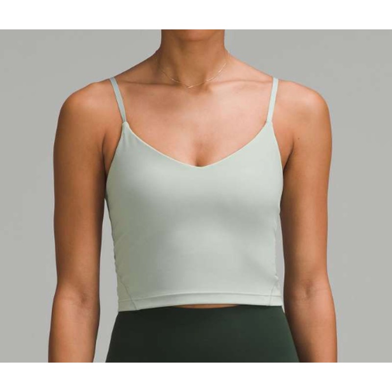 6884 NWT Align Cropped Cami Tank Top *Light Support, A/B Cup Jade Grey in Sz 0