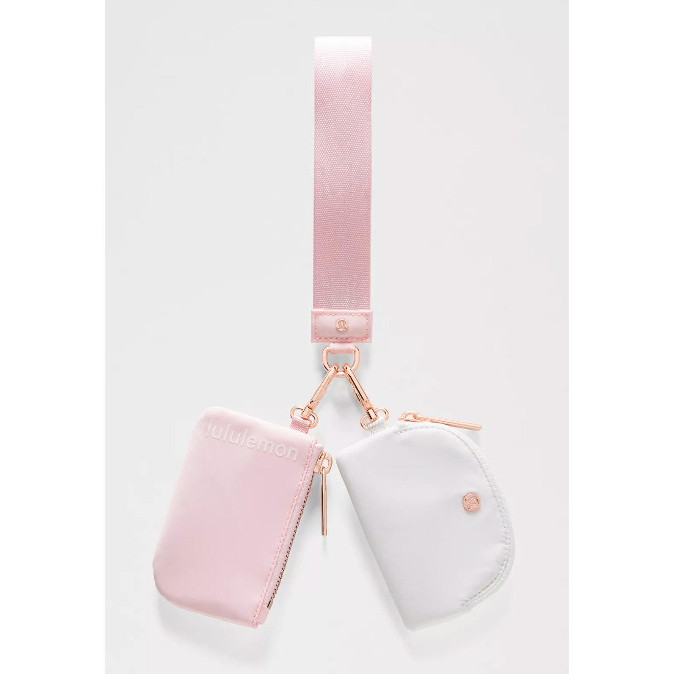 0262  NWT LULULEMON Dual Pouch Wristlet in VAPOR/PEARL/WHT *SOLDOUT