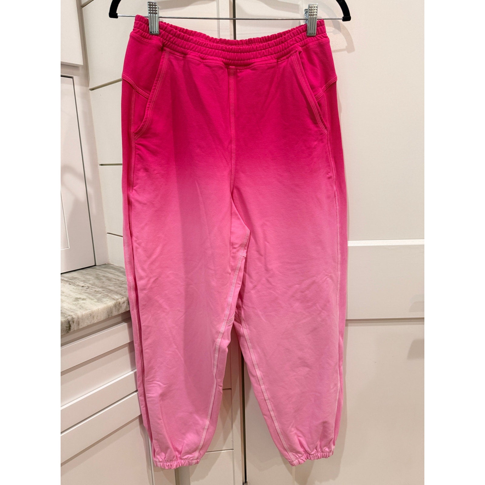 6838 Lululemon LA Super-High-Rise Jogger Sonic Pink Ombre Wash sz 8 *LOVED