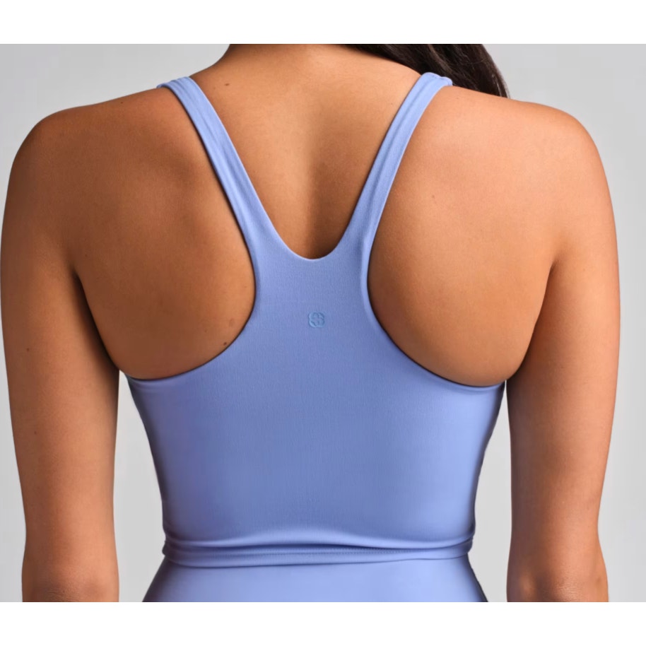 319 NWT ComfrtCore™ V-Neck Crop Tank in Cornflower Sz Lrge