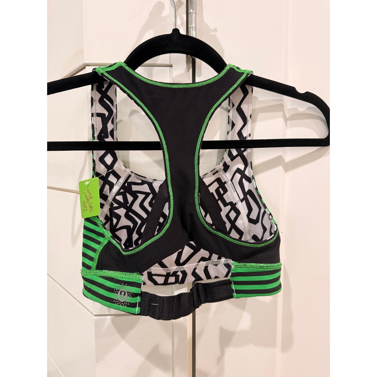 38 Lululemon Take 2 SEAWHEEZE (2015) reversible Sports Bra Sz 0/2 P2P= 12" *RARE