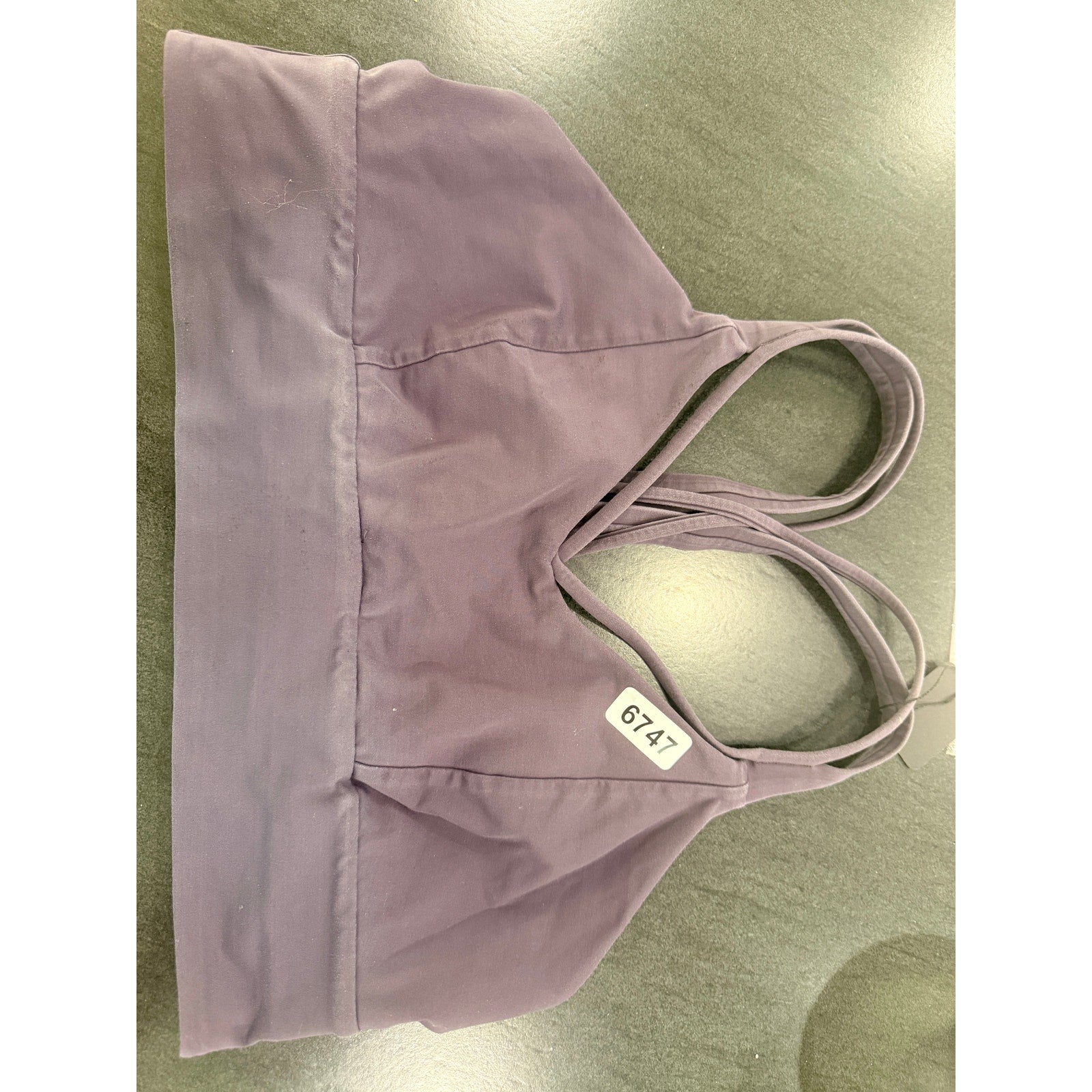 6747 - Lululemon Pushing Limits Bra *Light Support in Cyber Sz 12 **LOGO FADE