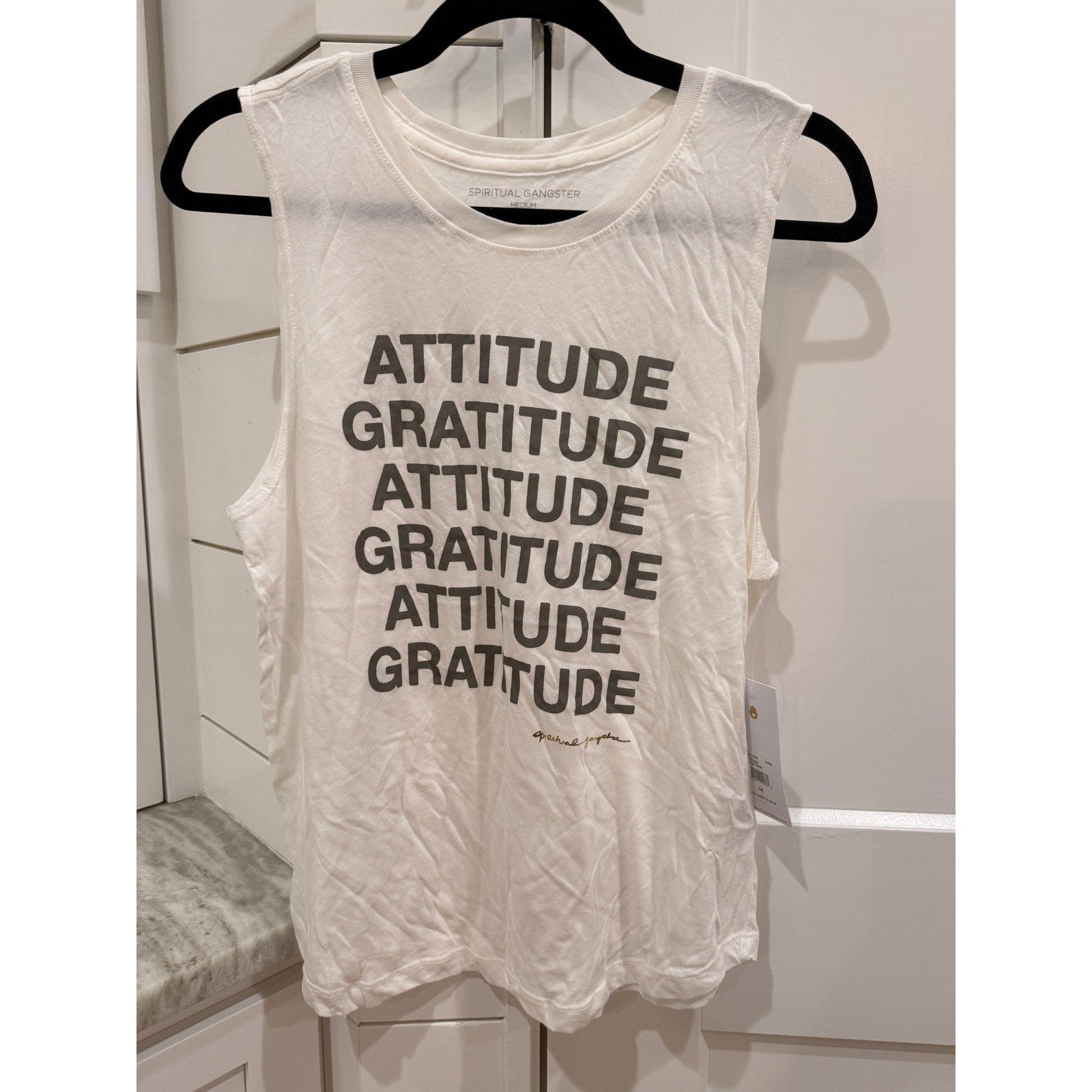 0265 NWT SPIRITUAL GANGSTER GRATTITUDE MUSCLE TANK in MEDIUM