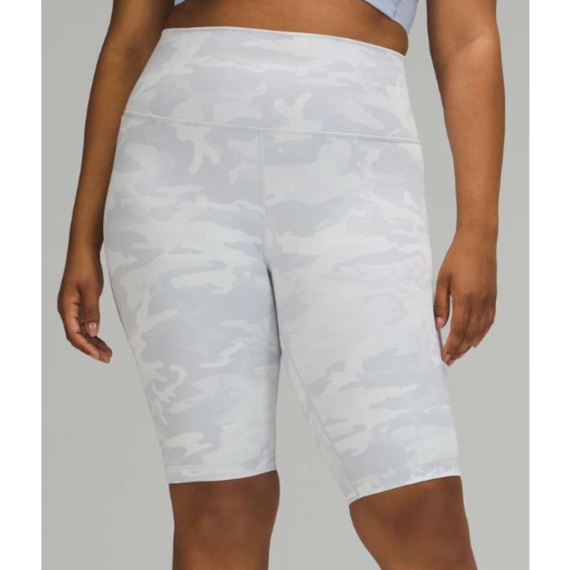84 - Lululemon Wunder Under Short 10" *Ribd Incognito Camo Jacquard Alpine Sz 4