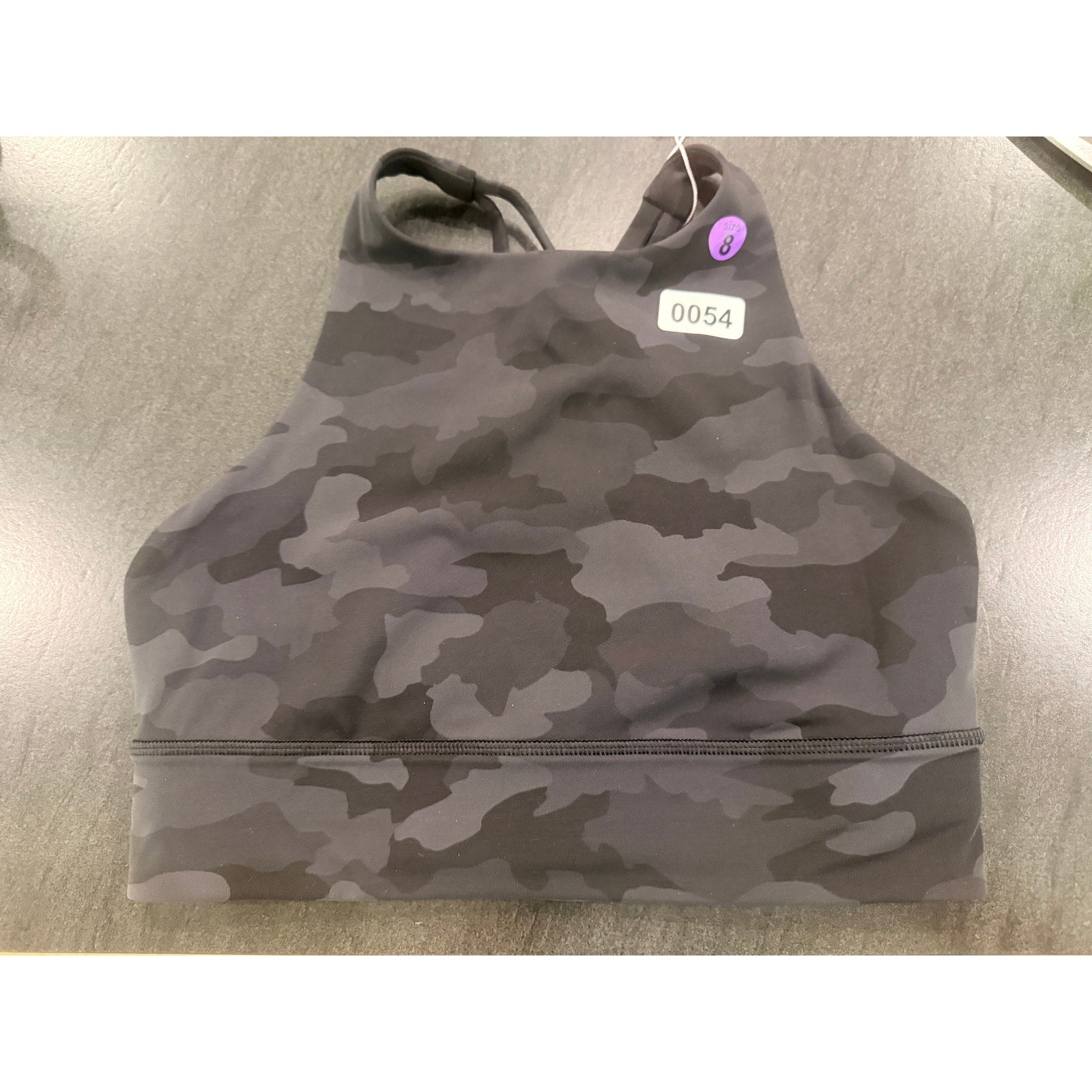 54 - LULULEMON Energy High-Neck Longline Bra Heritage 365 Camo Sz 8