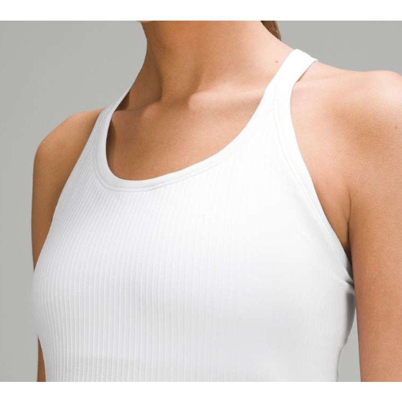 6428 - LULULEMON Ebb to Street Tank Top in White Sz 6 (No Pads)