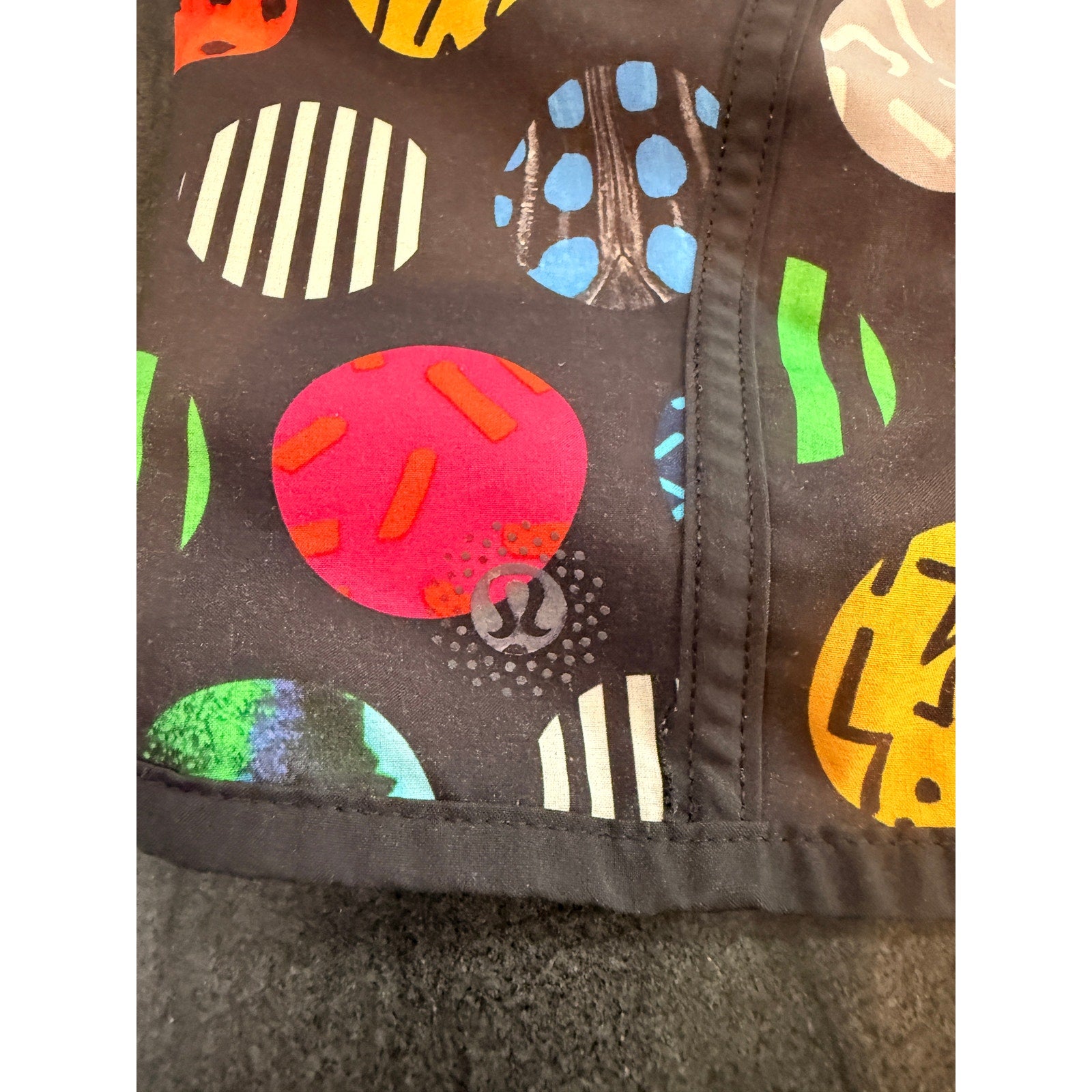 92 - LULULEMON Tracker Short III 2015 Seawheeze - PKAB / Black Sz 8 *RARE