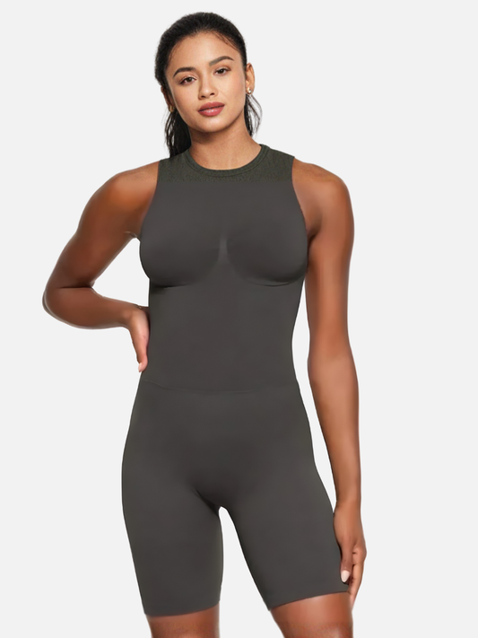 SKIMS Recycled Nylon Contour Lounge Mid-Thigh Onesie Romper Sz L/XL