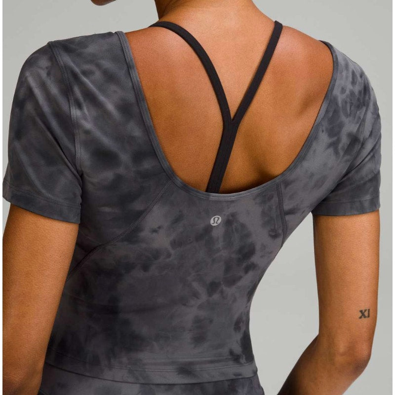 6589 NWT Align T-Shirt Diamond Dye Pitch in Grey Graphite Grey in Sz 8