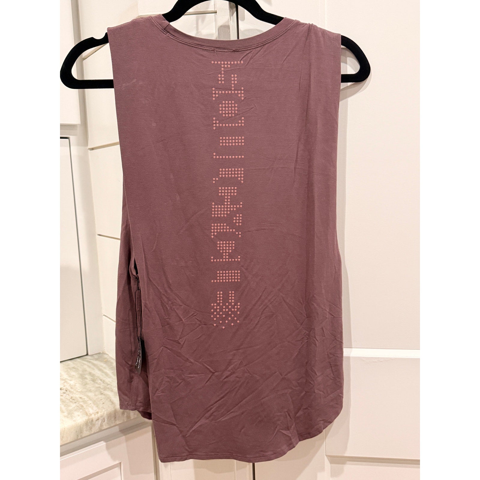 375 -Lululemon X SoulCycle Ride & Reflect Muscle Tank- Purple Taupe Sz 8