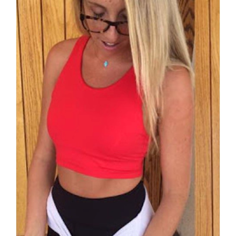 6738 - Lululemon Fast As Light Bra True Red Sz 10