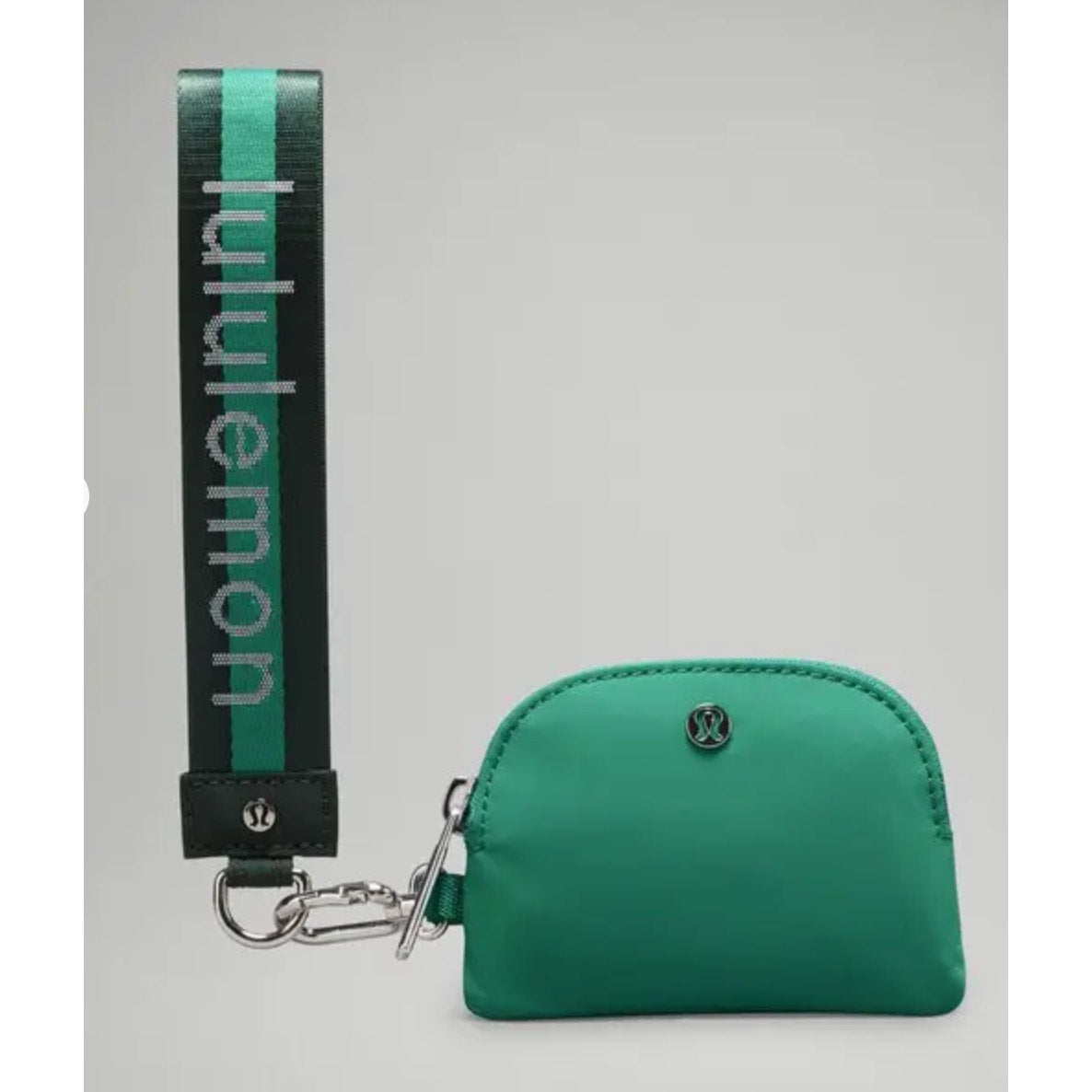 0266  NWT LULULEMON Dual Pouch Wristlet in LEGACY GREEN/CASCADIA GREEN **SOLD OUT COLOR