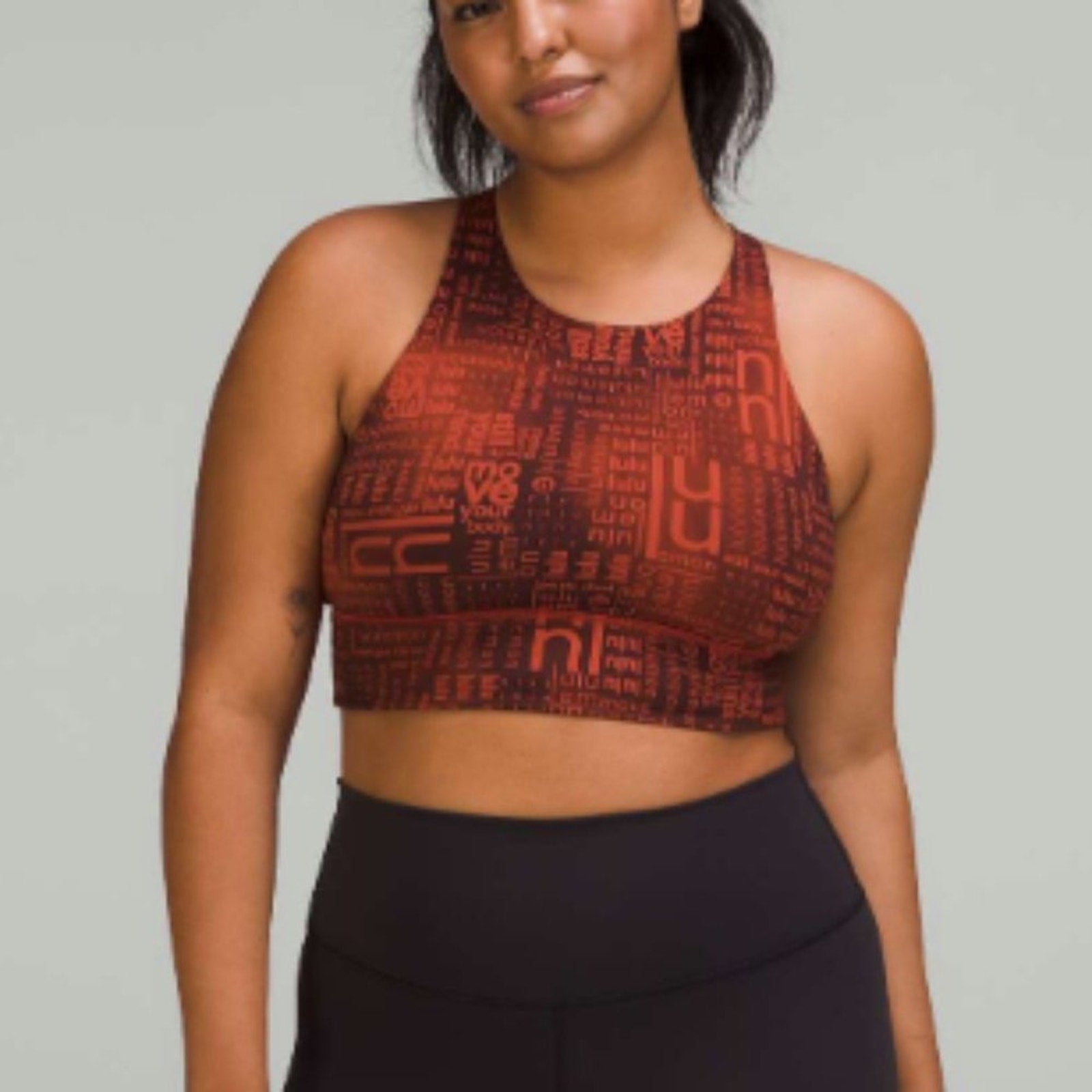 6618 NWT Lululemon Energy High-Neck Longline Bra *Medium Support Sz 4