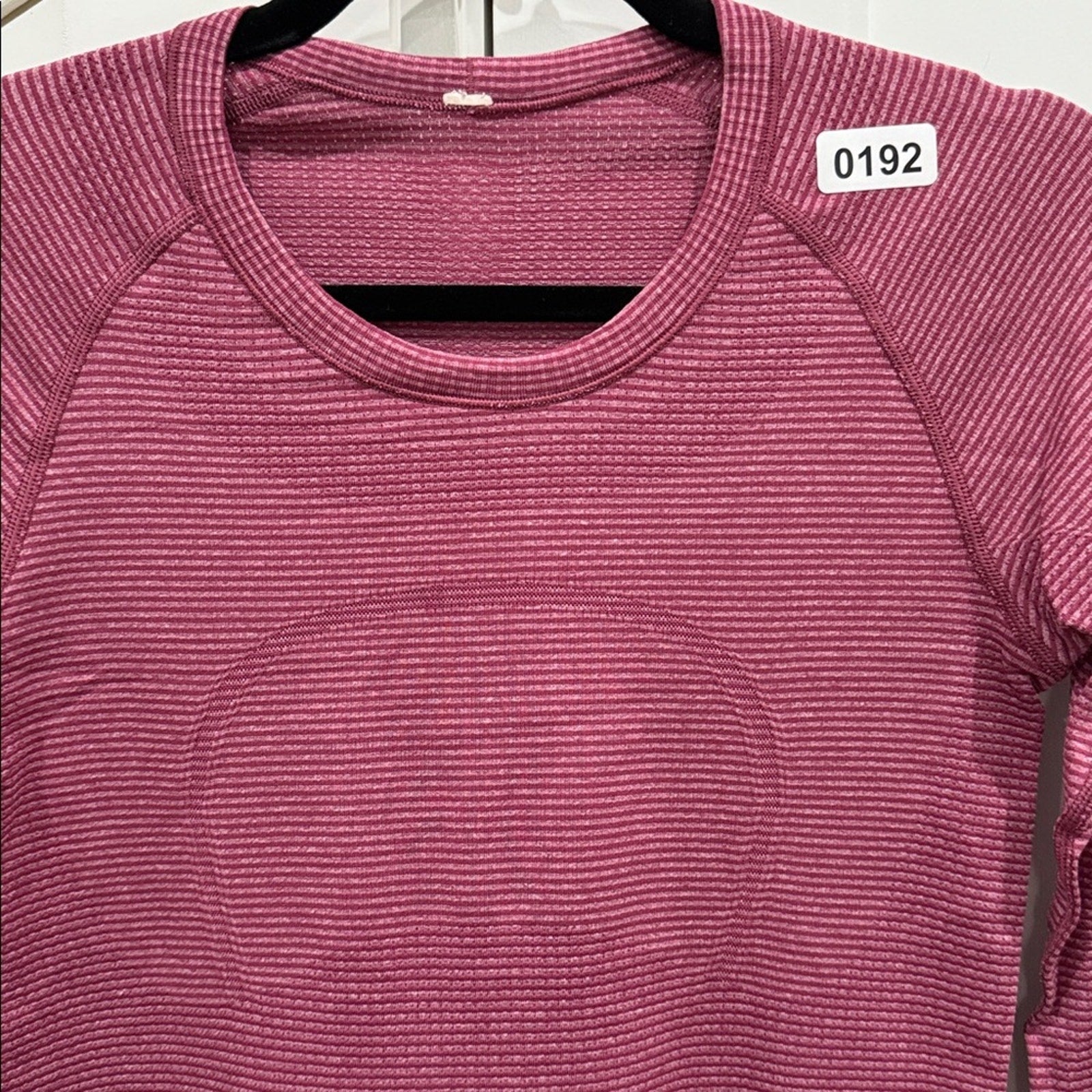 192 - Lululemon Swiftly Tech Long Sleeve Crew Heathered Rosewood sz 6