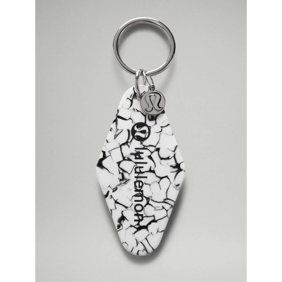 399 - NWT Lululemon Diamond-Shaped Hotel Keychain -AQWI/BLK