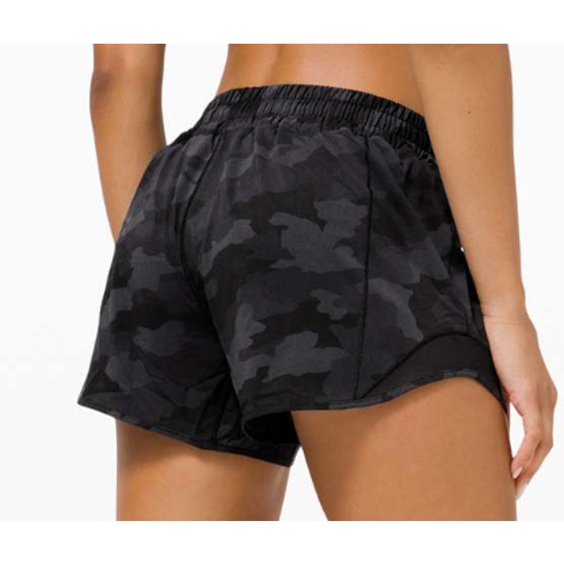 6442 Lululemon Hotty Hot Short II *Long 4" Heritage 365 Camo Deep Coal Sz 6 *LOVED
