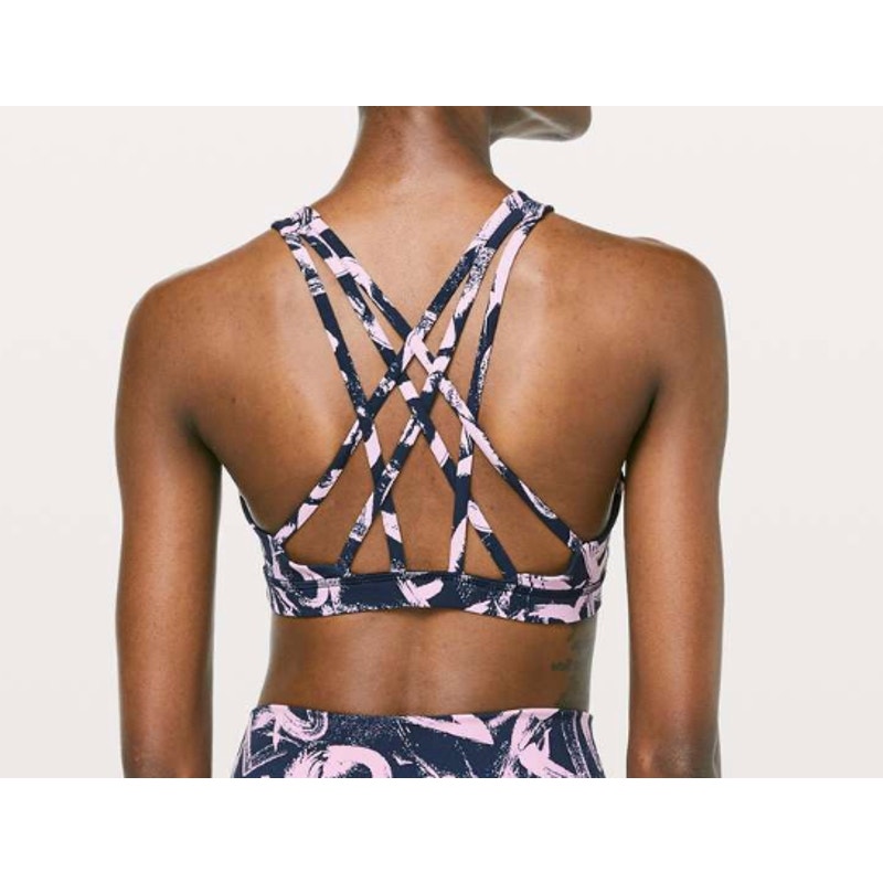 33 - Lululemon Free To Be Serene Bra *High Neck in Graffiti Pop True Navy Sz 6