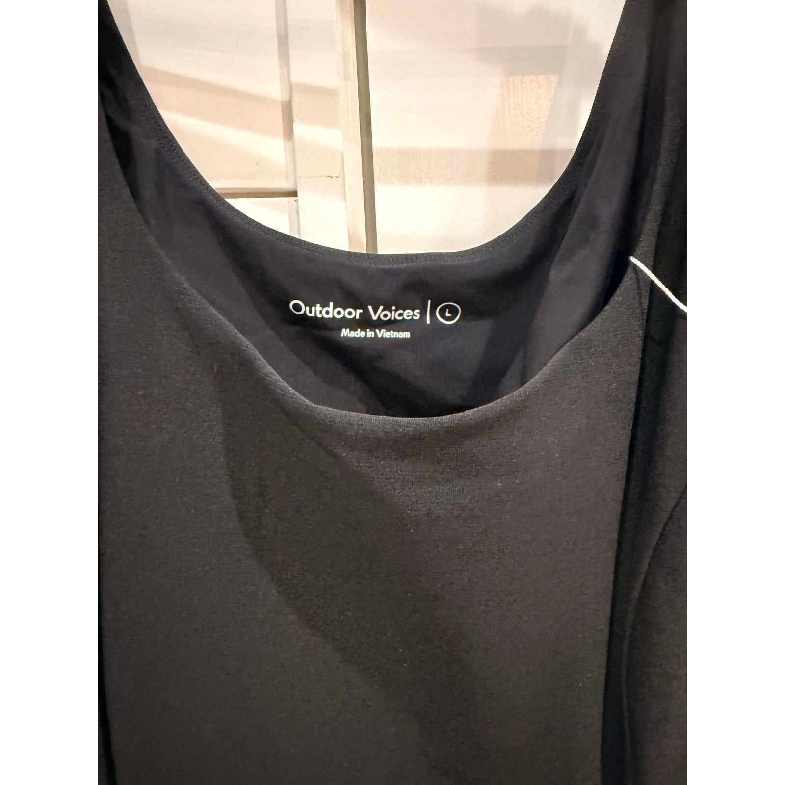 0070 NWT Outdoor Voices Court Dress Black Mini in SZ Large