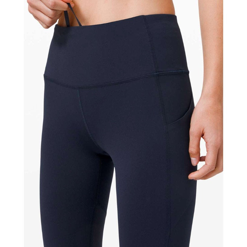 6587 Lululemon Pace Rival High-Rise Crop 22" *No Zip True Navy in Sz 6
