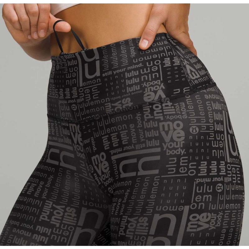 6606 Lululemon Wunder Train Contour Fit HighRise Tight 28" Ombre Blk Sz 12*RARE