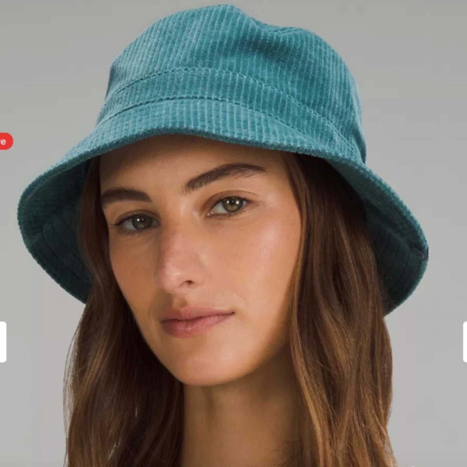 (1982) NWT LULULEMON Corduroy Bucket Hat Wide Wale in Storm Teal L/XL