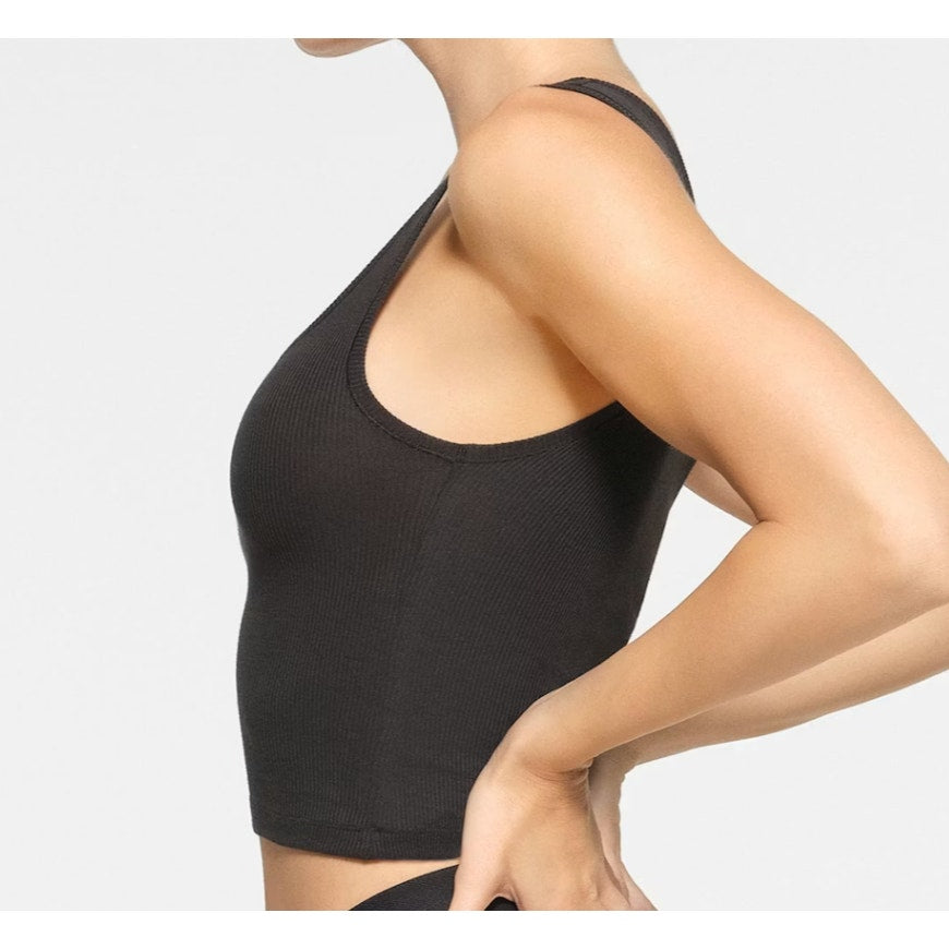 1995 NWT SKIMS COTTON RIB TANK in MEDIUM in SOOT