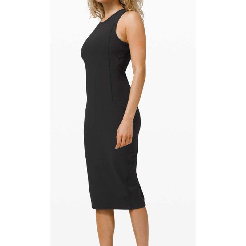 6659 LULULEMON Brunch and Back Dress Black in Sz 4 *LOVED